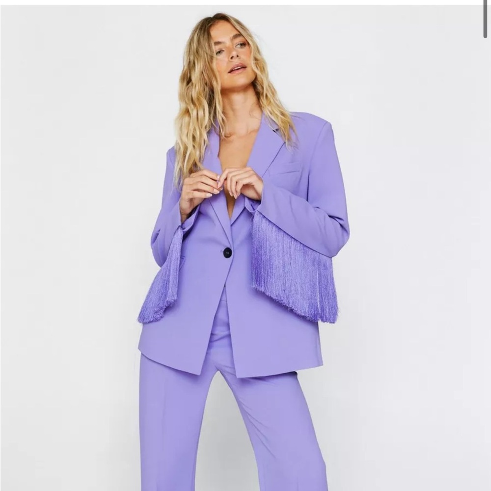 Fringe Single Breasted Blazer